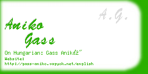 aniko gass business card